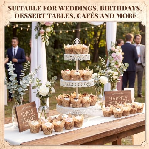 Sawysine 1500 Pcs Tulip Cupcake Liners Baking Greaseproof Wrappers Decor - Image 4