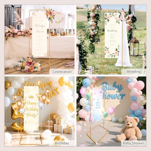 Wedding Welcome Sign Easel Metal Poster Holder Vendor Display Stand - Image 6
