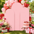 Pink Arch Cover 7.2ft 6.6ft 6ft Spandex Arch Backdrop Cover Set of 3 - Image 3