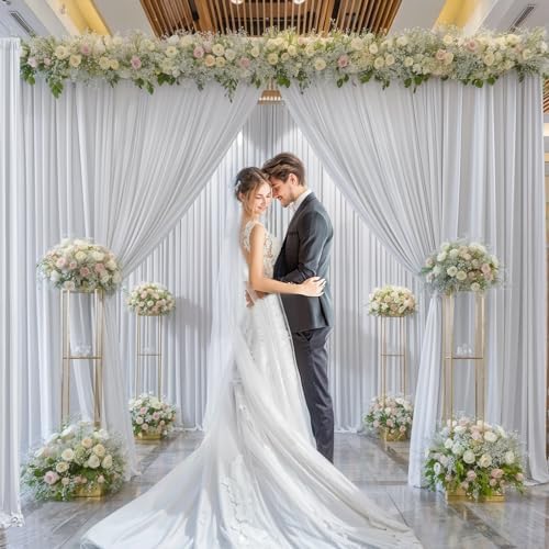 10ft x 7ft Silver Grey Backdrop Curtain for Parties Wedding Wrinkle Free Backdrop Drapes Panels for Baby Shower Birthday Photo Photography Polyester Fabric Background Decoration - Image 3