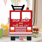 Big Dot of Happiness Fired Up Fire Truck - Firefighter Firetruck Baby Shower, Birthday Party Welcome Yard Sign - Red, 17 inches by 23 inches - Image 5