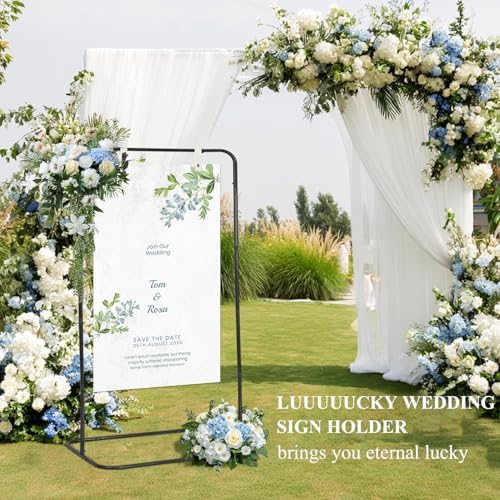 Adjustable Sign Holder, Heavy‑Duty Easel Stand, Wedding Sign Stand forWedding, Birthday, Baby Shower Events(Black M ) - Image 2
