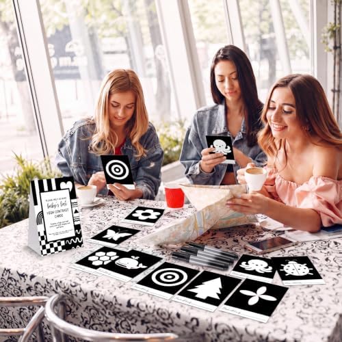 Sinload 57 Pcs Baby DIY High Contrast Card Games Set, Black,White - Image 3