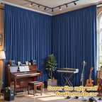 32ftx10ft Wrinkle Free Navy Blue Backdrop Curtain - 10 Feet Photography Backdrop Drapes, Silky Polyester Back Drop Cloth for Wedding Baby Shower Balloon Arch Background - Image 4