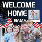 Custom Welcome Home Decorations Kit Military Welcome Home Banner Red White and Blue Balloons Patriotic Paper Fans Star Streamers Tablecloth for Patriotic Memorial Day Deployment Returning Party Decor(5x7.5ft) - Image 7