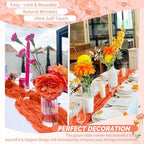 Showgeous 20 Pack Orange Cheesecloth Table Runner, 17 x 108 Inches - Image 6
