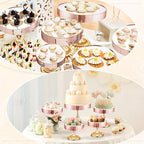 12 Pieces Gold Cake Stand Set, Vintage Cake Display Stand with Crystal Edge and Cupcake Display Tray, Dessert Table Display Set for Wedding Party Baby Shower Anniversary Celebration - Image 6
