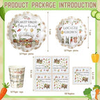 Newtay 250 Pcs Locally Grown Babyshower Disposable Paper Plates and Napkins - Image 5