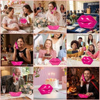 Audio Guest Book Phone for Weddings & Parties, Lip-Shaped Voicemail Recorder, Custom Message Recording, Adjustable Volume, Replay Function (Rose Red) - Image 3