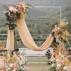 Wokceer Square Wedding Arch Backdrop Stand White Metal Arch 7.2FT x 6.6FT - Image 2
