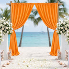 Orange Backdrop Curtains 10ftx8ft Halloween Polyester Photo Drapes - Image 6