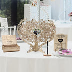 Rustic Wedding Guest Book, Heart Guest Book Alternative with Wooden Drop Box, Heart Wedding Decor for Party, Personalized Engagement Guestbook Reception - Image 6