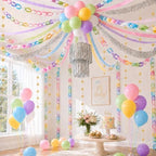 Paper Garland Party Decorations, Girls Birthday Party Decorations Kit, - Image 3