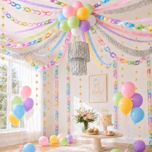 Paper Garland Party Decorations, Girls Birthday Party Decorations Kit, - Image 3