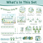 Under the Sea Baby Shower Decorations, Ocean Themed Party Supplies with Backdrop Balloons Tablecloth Plates Napkins Cake Topper for Sea You Soon Baby Shower, Under the Sea Decorations for 20 Guests - Image 6