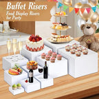 10 PCS Buffet Risers, Large Food Risers for Buffet Table, Dessert Display - Image 3