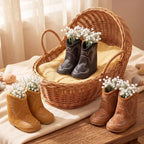 Mifoci 3 Set Cowboy Boot Vase Table Centerpiece, Baby Breath, Mixed Color - Image 3