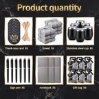 6 Sets Baby Shower Prizes for Men with 12 oz Coffee Cups Notebooks Towels Pens Thank You Cards Raffia Gift Bags Baby Shower Prizes for Game Winners - Image 6