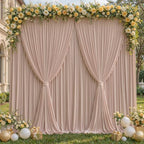 20x10ft Blush Nude Backdrop Curtain Panels for Parties - Wrinkle Free Polyester Photo Curtain Backdrop Wedding Back Drop Fabric Drapes for Party Decorations Background for Photography by WishCare
