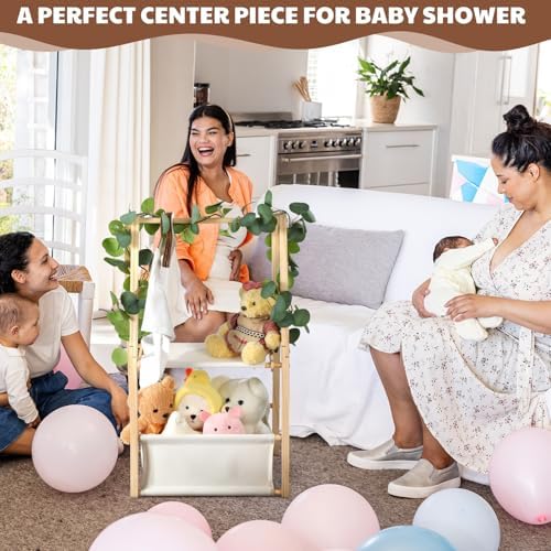 Foldable Double Layered Baby Closet Organizer Wooden Rack Hangers - Image 5