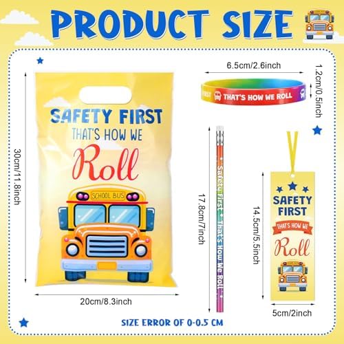 Resurhang 200 Pcs Safety First Favors, School Bus Gifts Bulk - Image 2
