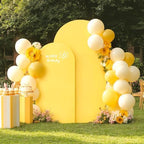 Yellow Arch Backdrop Cover 2 Set - 6.6FT, 5FT Spandex Fitted Wedding Arch Stand Covers Round Top Chiara Arch Backdrop Stands Cover for Birthday Parties Banquet Photo Background Decoration - Image 7