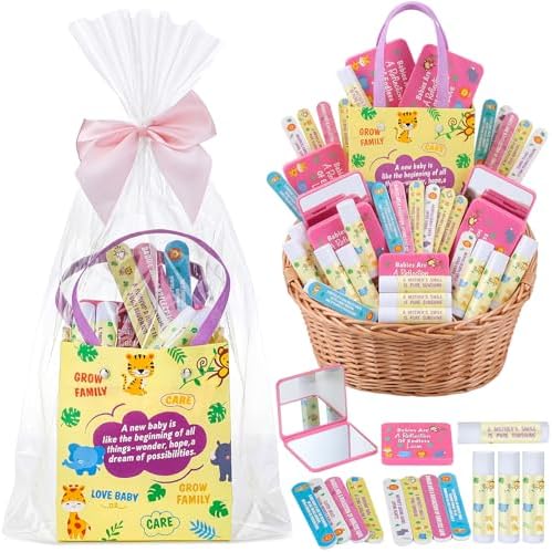 Qunclay 12 Set New Mom Gift Kit Bulk, Safari Animals Baby Shower Favors by Qunclay