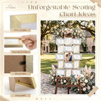 Mifoci 15 Pcs Wedding Frame for Seating Chart Board Display, Gold Silver Welcome Please Find Your Seat Sign, 6 & 7 Inch Frame Table Seating Chart Display for Baby Shower Wedding Reception Decorations - Image 3