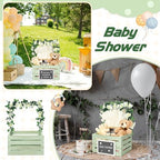 Barydat Wooden Baby Shower Crate Closet Baskets for Baby Shower, Green - Image 5