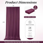 12ft x 10ft Burgundy Backdrop Curtains for Parties, Wrinkle Free 2 Panels Photo Backdrop Drapes Back Drop Cloth for Wedding Birthday Photography Background Decor - Image 7