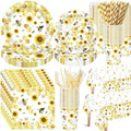 LemonRoad 452 Pcs 50 Guests Bee Paper Plates Cups Napkins Party Supplies Tablecloth Cutlery Straws Disposable Tableware Set for What Will Baby Bee Gender Reveal First Birthday Bridal Shower Decoration by Unknown