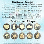 Seashell Beach Wedding Guest Book Alternative, Wooden Drop-Chip Frame - Image 7