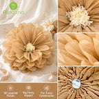 Alecono 9 Pcs Giant Paper Flowers Decorations for Wall (24", 20", 14") - Image 7