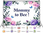 Mommy to Bee Backdrop Cake Studio Props Honey Comb Floral Photography Background Baby Shower A Little Honey is on the Way Party Decorations Photo Studio Props 9X6ft Fabric - Image 2