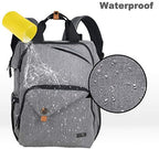 Hap Tim Diaper Bag Backpack,Large Capacity Travel Back Pack Maternity Baby Nappy Changing Bags, Double Compartments with Stroller Straps,Waterproof,Grey (US7340-G) - Image 6