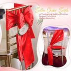 60 PCS Red Satin Chair Sashes, 7 x 108 Inch - Image 5