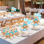 6 Sets Bear Table Centerpieces for Baby Shower Gender Reveal, Blue - Image 4