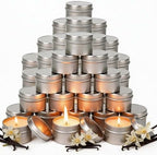 50 Pcs 2 Oz Mini Vanilla Scented Soy Candle Set,Wedding Favors for Guests Bulk 50,The Quantity of Multiple Sets Meets Your Needs for Wedding and Party Gifts and Party Favors. by Veiuwa