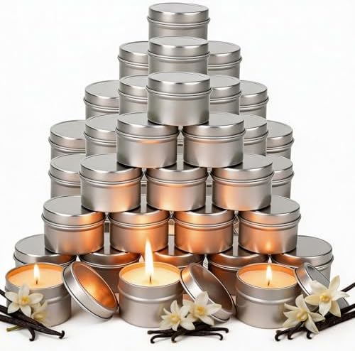 50 Pcs 2 Oz Mini Vanilla Scented Soy Candle Set,Wedding Favors for Guests Bulk 50,The Quantity of Multiple Sets Meets Your Needs for Wedding and Party Gifts and Party Favors. by Veiuwa