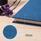 Large Photo Album Self Adhesive 4x6 8x10 10x12 13"x12.8" Magnetic Scrapbook Album 12.6"x11" Inch 40 Pages Linen Cover DIY Photo Album with A Metallic Pen and DIY Stickers(Blue) - Image 4