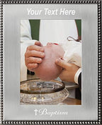 PersonalizationStreet - Religion Occasions: Baptism Personalized 5" x 7" Vertical Silverplated Metal Photo Frame with Free Custom Engraving, Shipping and Photo Print of Your Special Photograph by PersonalizationStreet%C2%AE