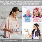 Pink Baby Monthly Milestone Blocks with Bag. Baby Age Blocks for Girl or Boy Baby Photo Props and Baby Shower. Month Baby Milestone Blocks with Grammatically Correct Month and Year - Image 3
