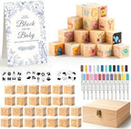 wookidel 118PCS Baby Shower Games Kit, Baby Blocks for Baby Shower by Wookidel