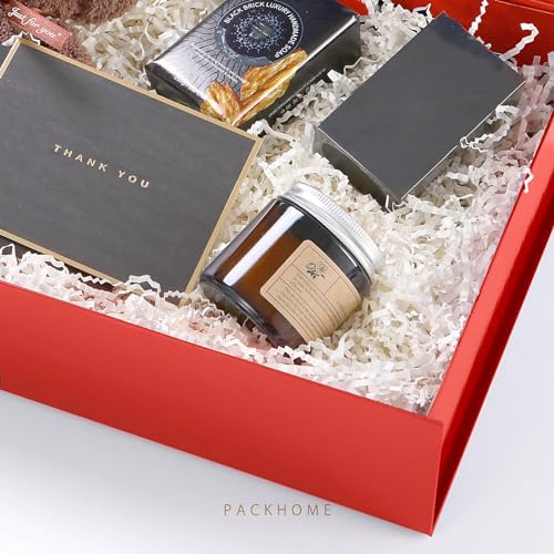 PACKHOME 6 Large Red Gift Boxes 13.5x10x3.5in Magnetic Lids for Shirt - Image 3