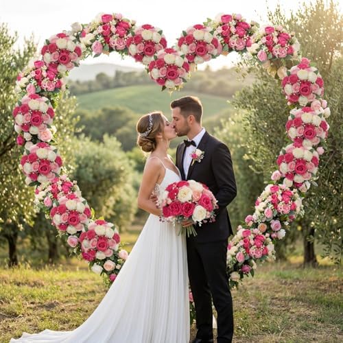 Geosar 16 Bundles Artificial Peonies Flowers,Champagne,Pink - Image 7