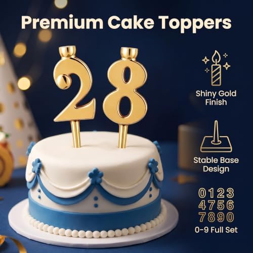 2026 New Cute Number Birthday Candle Holder Set, Reusable Gold 3D Printed Number Topper, Adjustable 0-9 Stand for Parties & Anniversaries.，Silver/0-9 Two Sets - Image 3