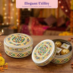LOVENSPIRE Meenakari Stainless Steel Storage Box with Lid (500gm) Decorative Round Indian Food Container for Sweets, Kitchen Items & Return Gift Favors Pack of 20 - Image 6