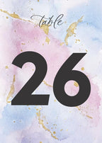 Watercolor Wedding Table Number Cardss 1-100 Double Sided For Reception Event Party Baby Shower Birthday 4x6 by Unknown