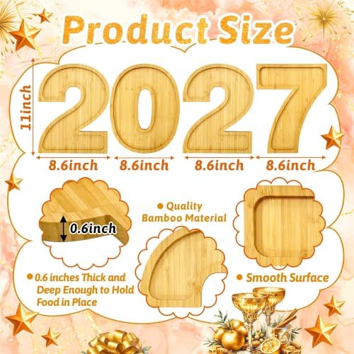2027 Charcuterie Numbers Fillable Wooden Boards Boxes Party Serving Trays - Image 2