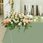 Whaline 24 Pcs Nude Sage Green Plastic Tablecloth Milky White Brown Green Rectangle Table Cover Waterproof Table Cloth for Party Tables Decoration Supplies, 54 x 108 Inch - Image 5